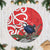 Personalized New Zealand Pukeko Christmas Tree Skirt Meri Kirihimete Taniko Ponga Koru Red - Polynesian Pride
