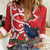 Personalized New Zealand Pukeko Christmas Women Casual Shirt Meri Kirihimete Taniko Ponga Koru Red - Polynesian Pride