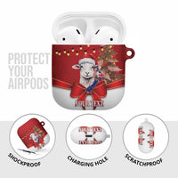 Personalized New Zealand Sheep Christmas AirPods Case Hipi Meri Kirihimete Silver Fern Xmas Tree LT14 - Polynesian Pride
