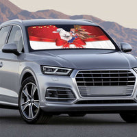 Personalized New Zealand Sheep Christmas Auto Sun Shade Hipi Meri Kirihimete Silver Fern Xmas Tree LT14 - Polynesian Pride