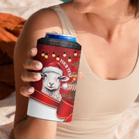 Personalized New Zealand Sheep Christmas 4 in 1 Can Cooler Tumbler Hipi Meri Kirihimete Silver Fern Xmas Tree LT14 - Polynesian Pride