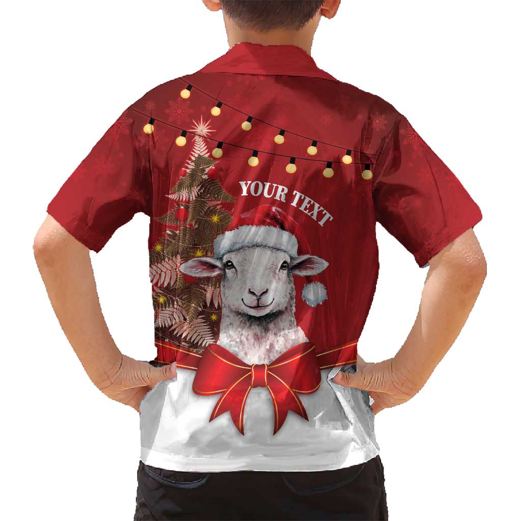 Personalized New Zealand Sheep Christmas Family Matching Tank Maxi Dress and Hawaiian Shirt Hipi Meri Kirihimete Silver Fern Xmas Tree LT14 - Polynesian Pride