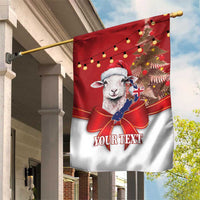 Personalized New Zealand Sheep Christmas Garden Flag Hipi Meri Kirihimete Silver Fern Xmas Tree LT14 House Flag Red - Polynesian Pride
