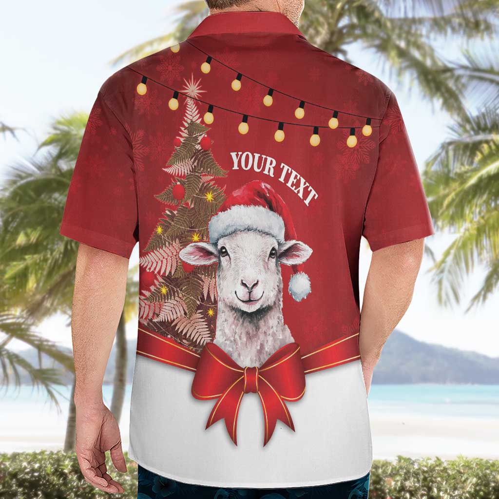 Personalized New Zealand Sheep Christmas Hawaiian Shirt Hipi Meri Kirihimete Silver Fern Xmas Tree LT14 - Polynesian Pride