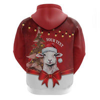 Personalized New Zealand Sheep Christmas Hoodie Hipi Meri Kirihimete Silver Fern Xmas Tree LT14 - Polynesian Pride