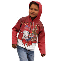 Personalized New Zealand Sheep Christmas Kid Hoodie Hipi Meri Kirihimete Silver Fern Xmas Tree LT14 - Polynesian Pride