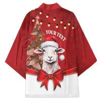 Personalized New Zealand Sheep Christmas Kimono Hipi Meri Kirihimete Silver Fern Xmas Tree LT14 - Polynesian Pride