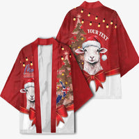 Personalized New Zealand Sheep Christmas Kimono Hipi Meri Kirihimete Silver Fern Xmas Tree LT14 - Polynesian Pride