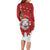 Personalized New Zealand Sheep Christmas Long Sleeve Bodycon Dress Hipi Meri Kirihimete Silver Fern Xmas Tree - Polynesian Pride