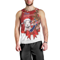 Personalized New Zealand Sheep Christmas Men Tank Top Hipi Meri Kirihimete Silver Fern Xmas Tree LT14 - Polynesian Pride
