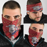 Personalized New Zealand Sheep Christmas Neck Gaiter Hipi Meri Kirihimete Silver Fern Xmas Tree LT14 - Polynesian Pride
