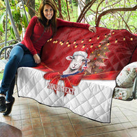 Personalized New Zealand Sheep Christmas Quilt Hipi Meri Kirihimete Silver Fern Xmas Tree LT14 - Polynesian Pride