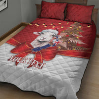Personalized New Zealand Sheep Christmas Quilt Bed Set Hipi Meri Kirihimete Silver Fern Xmas Tree LT14 - Polynesian Pride