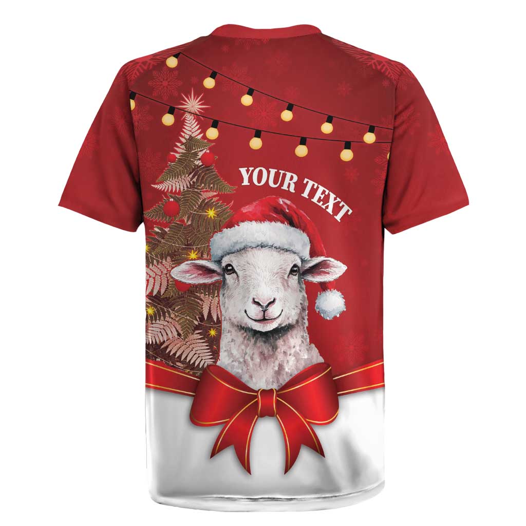Personalized New Zealand Sheep Christmas Rugby Jersey Hipi Meri Kirihimete Silver Fern Xmas Tree LT14 - Polynesian Pride
