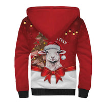 Personalized New Zealand Sheep Christmas Sherpa Hoodie Hipi Meri Kirihimete Silver Fern Xmas Tree LT14 - Polynesian Pride