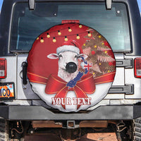 Personalized New Zealand Sheep Christmas Spare Tire Cover Hipi Meri Kirihimete Silver Fern Xmas Tree LT14 Red - Polynesian Pride