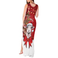 Personalized New Zealand Sheep Christmas Tank Maxi Dress Hipi Meri Kirihimete Silver Fern Xmas Tree LT14 - Polynesian Pride