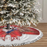 Personalized New Zealand Sheep Christmas Tree Skirt Hipi Meri Kirihimete Silver Fern Xmas Tree - Polynesian Pride