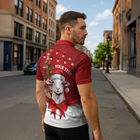 Personalized New Zealand Sheep Christmas Zipper Polo Shirt Hipi Meri Kirihimete Silver Fern Xmas Tree LT14 - Polynesian Pride