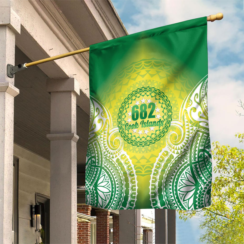 Cook Islands 682 Garden Flag Kuki 'Airani Area Code Proud