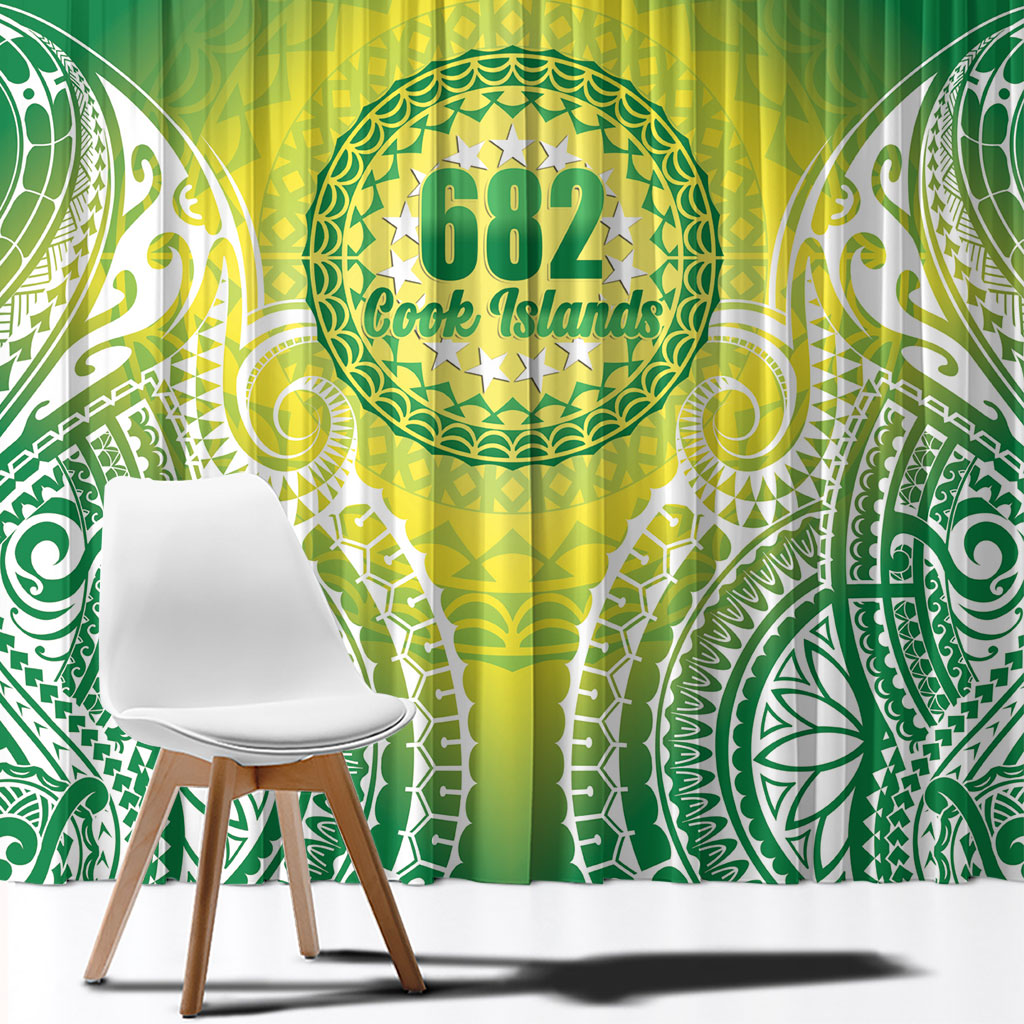 Cook Islands 682 Window Curtain Kuki 'Airani Area Code Proud LT14 - Polynesian Pride