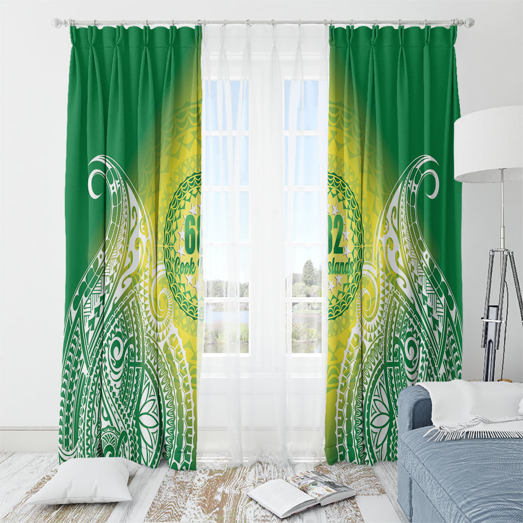 Cook Islands 682 Window Curtain Kuki 'Airani Area Code Proud LT14 - Polynesian Pride