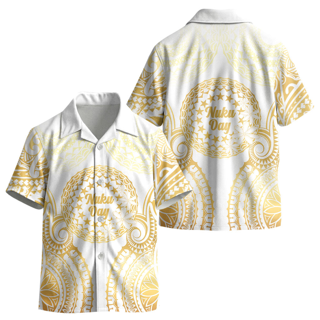 Cook Islands Gospel Day Kid Hawaiian Shirt Happy Nuku Day Tiare Maori Gold LT14 - Polynesian Pride