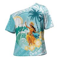 Ura Cook Islands Cross Shoulder Shirt Kuki 'Airani Traditional Dance Tropical Vibes