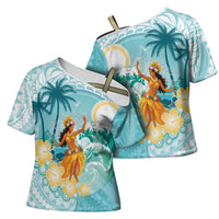Ura Cook Islands Cross Shoulder Shirt Kuki 'Airani Traditional Dance Tropical Vibes