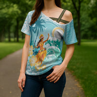 Ura Cook Islands Cross Shoulder Shirt Kuki 'Airani Traditional Dance Tropical Vibes