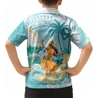 Ura Cook Islands Kid Hawaiian Shirt Kuki 'Airani Traditional Dance Tropical Vibes LT14 - Polynesian Pride