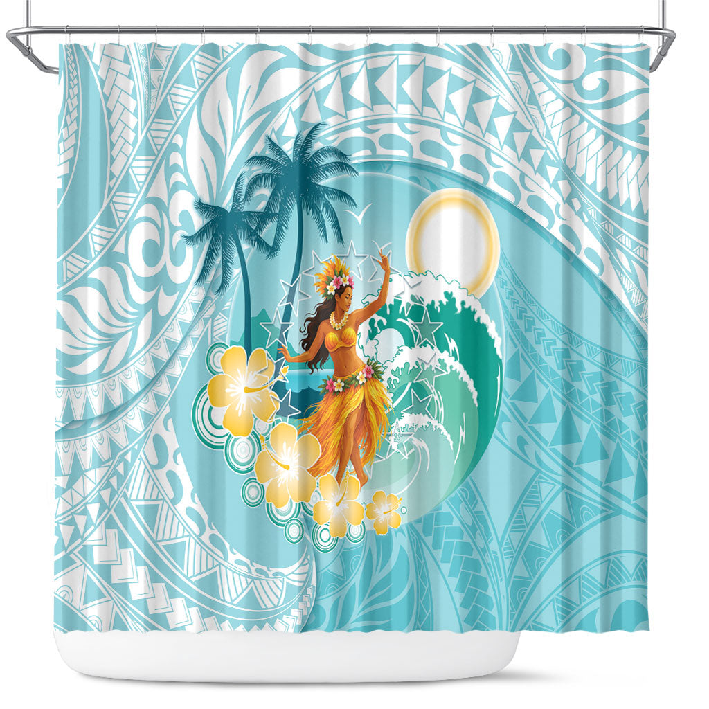 Ura Cook Islands Shower Curtain Kuki 'Airani Traditional Dance Tropical Vibes