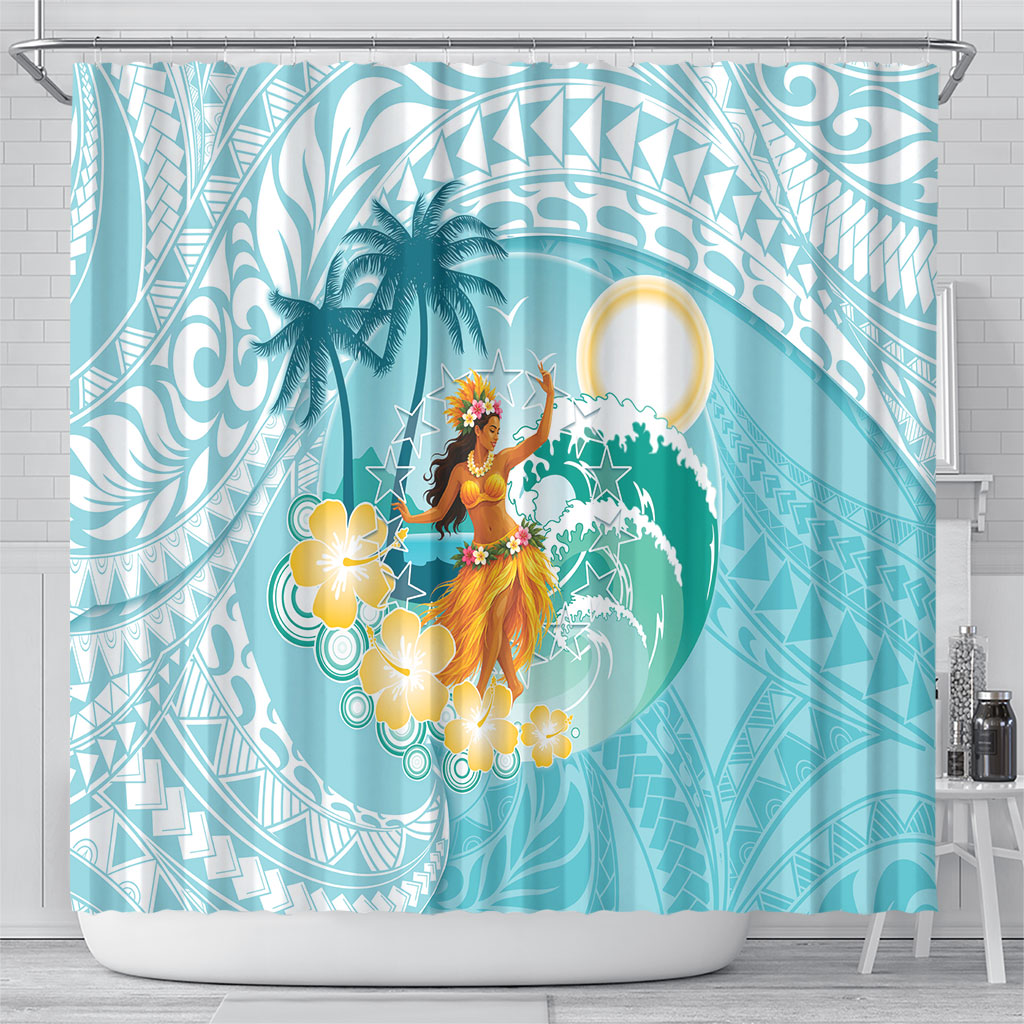 Ura Cook Islands Shower Curtain Kuki 'Airani Traditional Dance Tropical Vibes