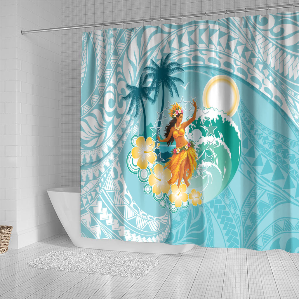 Ura Cook Islands Shower Curtain Kuki 'Airani Traditional Dance Tropical Vibes