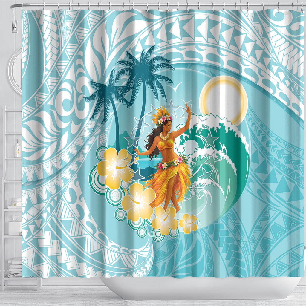 Ura Cook Islands Shower Curtain Kuki 'Airani Traditional Dance Tropical Vibes