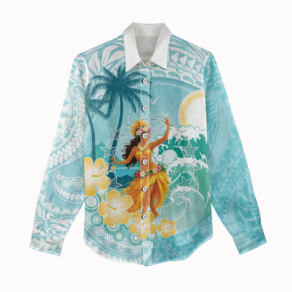 Ura Cook Islands Women Casual Shirt Kuki 'Airani Traditional Dance Tropical Vibes