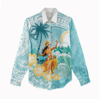 Ura Cook Islands Women Casual Shirt Kuki 'Airani Traditional Dance Tropical Vibes