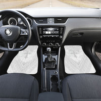 Peniamina Gospel Day Niue Car Mats Cross Dove Hiapo Pattern White