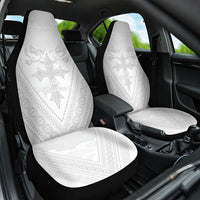 Peniamina Gospel Day Niue Car Seat Cover Cross Dove Hiapo Pattern White