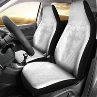 Peniamina Gospel Day Niue Car Seat Cover Cross Dove Hiapo Pattern White