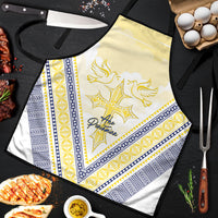 Peniamina Gospel Day Niue Apron Cross Dove Hiapo Pattern Yellow