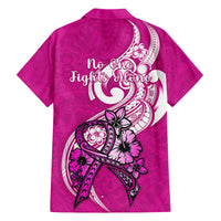Polynesia Breast Cancer Awareness Family Matching Off Shoulder Long Sleeve Dress and Hawaiian Shirt Think Pink Polynesian Ribbon White Version LT14 - Polynesian Pride