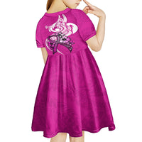 personalised-polynesia-breast-cancer-awareness-kid-short-sleeve-dress-think-pink-polynesian-ribbon-white-version