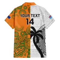 Custom Fiji And Australia Rugby Family Matching Tank Maxi Dress and Hawaiian Shirt 2023 World Cup Aboriginal Mix Tapa Pattern LT14 - Polynesian Pride