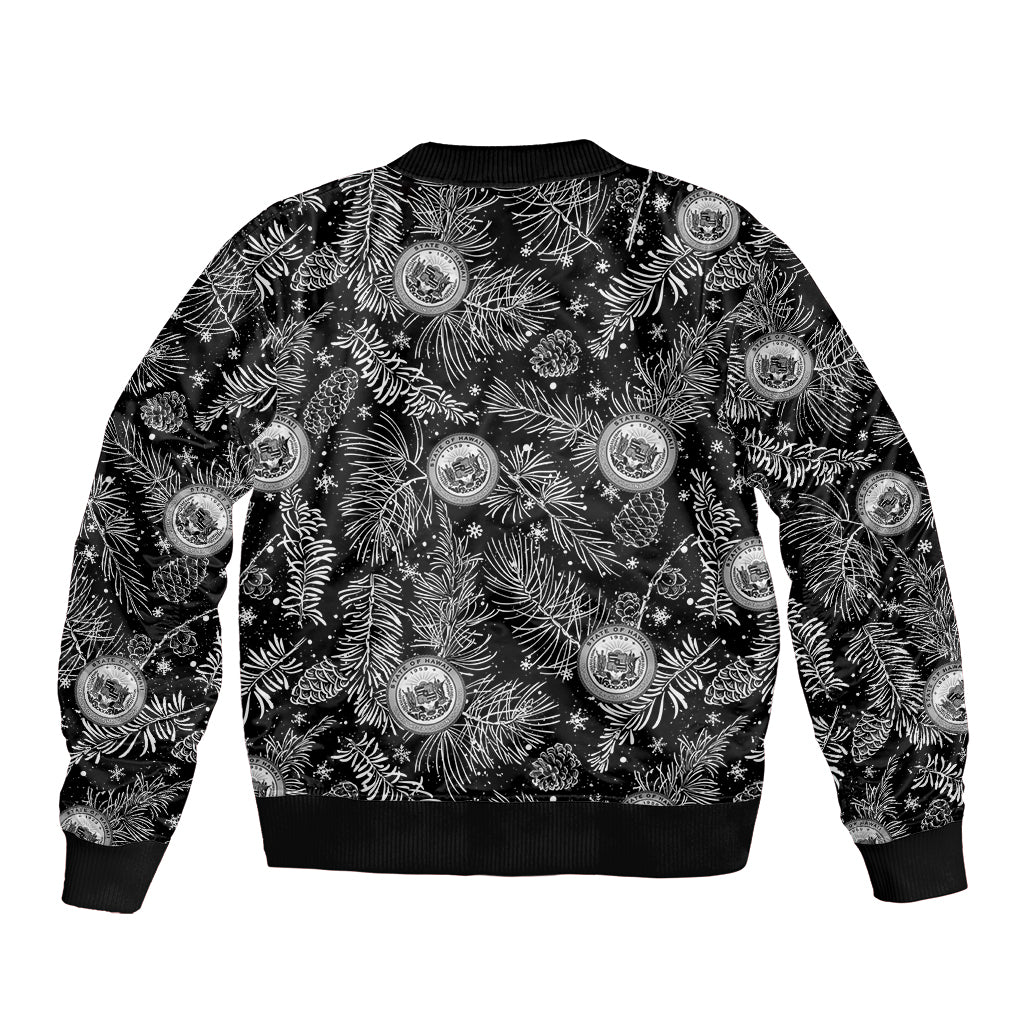 Hawaii Christmas Bomber Jacket Tropical Style With Coat Of Arms LT14 - Polynesian Pride