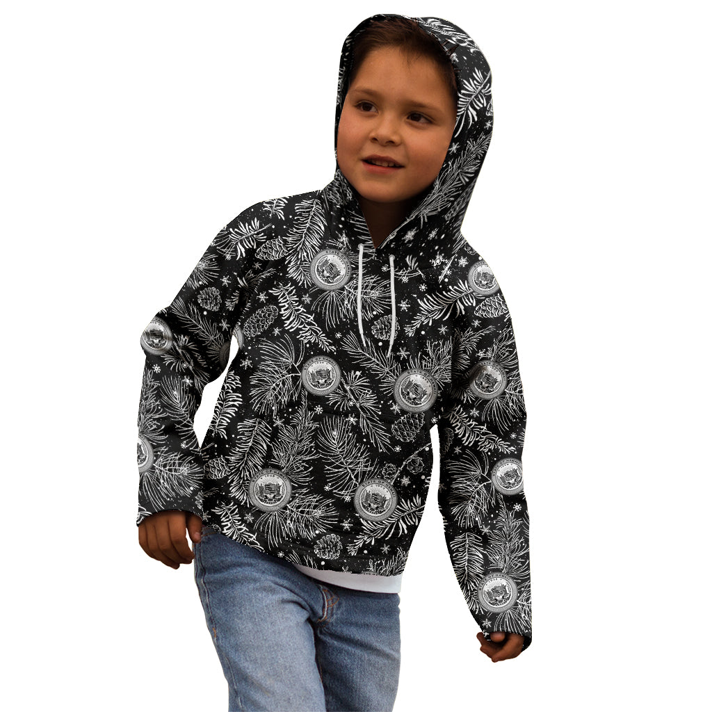 Hawaii Christmas Kid Hoodie Tropical Style With Coat Of Arms LT14 - Polynesian Pride