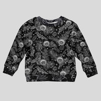 Hawaii Christmas Kid Ugly Christmas Sweater Tropical Style With Coat Of Arms LT14 Kid Black - Polynesian Pride