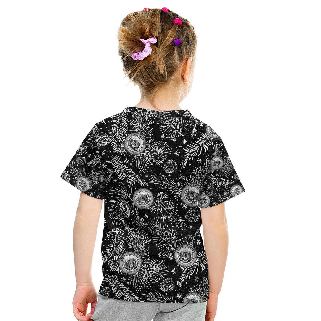 Hawaii Christmas Kid T Shirt Tropical Style With Coat Of Arms LT14 - Polynesian Pride