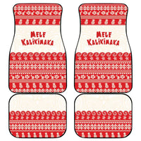 Red Mele Kalikimaka Hawaii Car Mats Funny Ho Ho Ho Santa Shaka LT14 - Polynesian Pride
