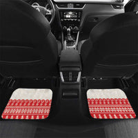 Red Mele Kalikimaka Hawaii Car Mats Funny Ho Ho Ho Santa Shaka LT14 Set 2pcs - Back Red - Polynesian Pride